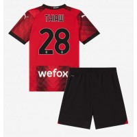 Dětský fotbalový dres AC Milan Malick Thiaw #28 2023-24 Domácí Krátký Rukáv (+ trenýrky)